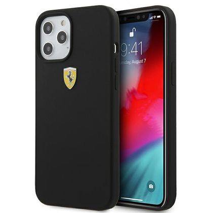 Ferrari FESSIHCP12LBK iPhone 12 Pro Max6,7" czarny/black hardcase On Track Silicone
