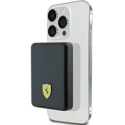 Ferrari Powerbank FEPB5MNCAK 15W 5000mAhczarny/black Metal Logo MagSafe