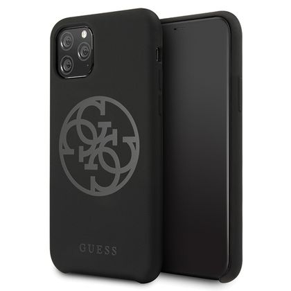 Guess GUHCN58LS4GBK iPhone 11 Problack/czarny hard case Silicone 4G Tone On Tone