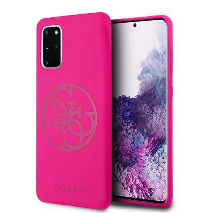 Guess GUHCS67LS4GFU S20+ G985fuksja/fuchsia hard case Silicone 4G Tone On Tone