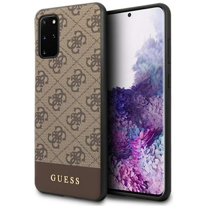 Guess GUHCS67G4GLBR S20+ G985brązowy/brown hard case 4G Stripe Collection