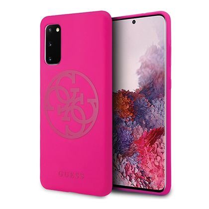 Guess GUHCS62LS4GFU S20 G980fuksja/fuchsia hard case Silicone 4G Tone On Tone