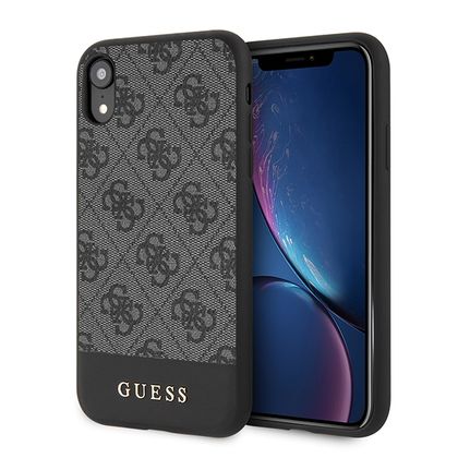 Guess GUHCI61G4GLGR iPhone Xrszary/grey hardcase 4G Stripe Collection