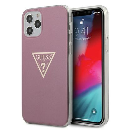 Guess GUHCP12MPCUMPTPI iPhone12/12 Pro 6,1" różowy/pink hardcase Metallic Collection