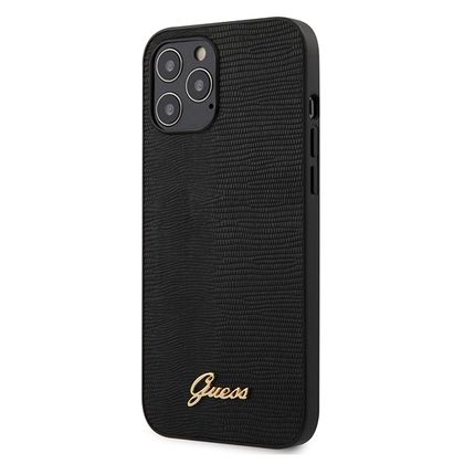 Guess GUHCP12LPCUMLLIBK iPhone12 Pro Max 6,7" czarny/black hardcase Lizard Collection