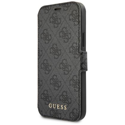 Guess GUFLBKSP12M4GG iPhone 12/12 Pro 6,1" szary/grey book 4G Charms Collection