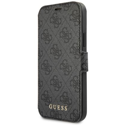 Guess GUFLBKSP12L4GG iPhone12 Pro Max 6,7" szary/grey book 4G Charms Collection