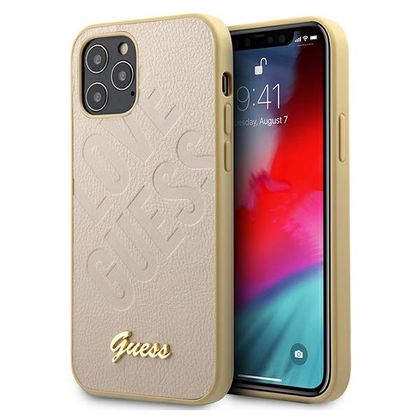 Guess GUHCP12LPUILGLG iPhone 12 Pro Max6,7" złoty/gold hardcase Iridescent Love Script Gold Logo