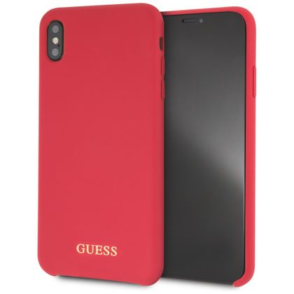 Guess GUHCI65LSGLRE iPhone Xs Max red/czerwony hard case Silicone