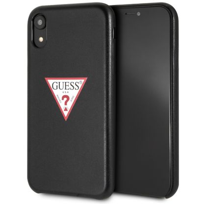 Guess GUHCI61PTPUBK iPhone Xr black/czarny hardcase Triangle