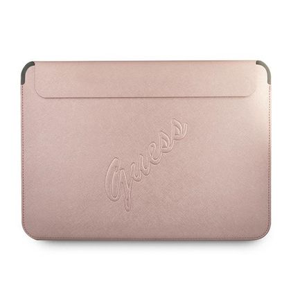 Guess Sleeve GUCS13PUSASPI 13" różowy/pink Saffiano Script