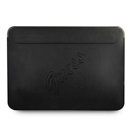 Guess Sleeve GUCS13PUSASBK 13" czarny/black Saffiano Script