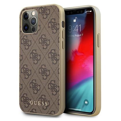 Guess GUHCP12LG4GB iPhone 12 Pro Max6,7" brązowy/brown hard case 4G Collection