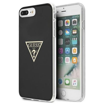Guess GUHCI8LPCUMPTBK iPhone 8 Plus/7 Plus czarny/black hardcase Metallic Collection