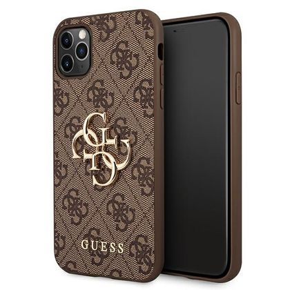 Guess GUHCN584GMGBR iPhone 11 Probrązowy/brown hardcase 4G Big Metal Logo