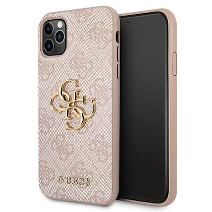 Guess GUHCN584GMGPI iPhone 11 Pro różowy/pink hardcase 4G Big Metal Logo