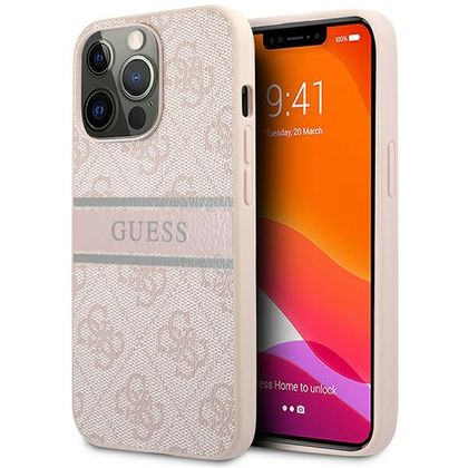 Guess GUHCP13X4GDPI iPhone 13 Pro Max6,7" różowy/pink hardcase 4G Stripe