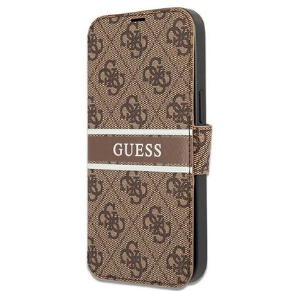 Guess GUBKP13S4GDBR iPhone 13 mini 5,4"brązowy/brown book 4G Stripe