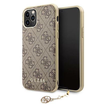 Guess GUHCN65GF4GBR iPhone 11 Pro Max6,5" brązowy/brown hard case 4G Charms Collection