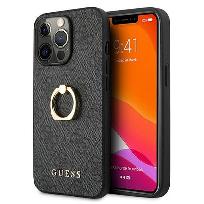 Guess GUHCP13X4GMRGR iPhone 13 Pro Max6,7" szary/grey hardcase 4G with ring stand