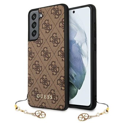 Guess GUHCS21FEGF4GBR G990 S21 FEbrązowy/brown hard case 4G Charms Collection