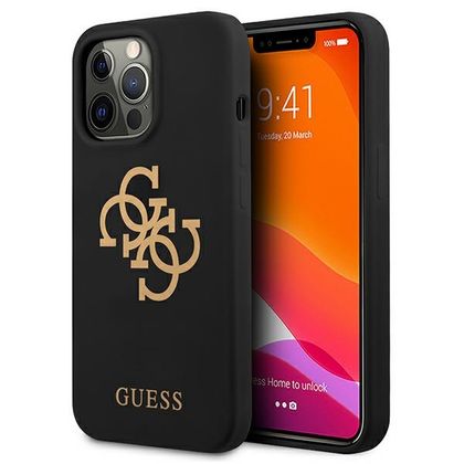 Guess GUHCP13LLS4GGBK iPhone 13 Pro / 136,1" czarny/black hard case Silicone 4G Logo
