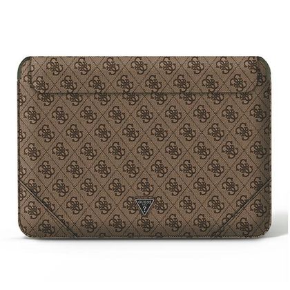 Guess Sleeve GUCS14P4TW 14" brązowy/brown 4G Uptown Triangle logo
