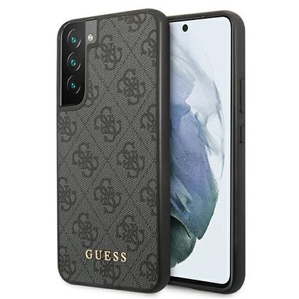 Guess GUHCS22MG4GFGR S22+ S906szary/grey hard case 4G Metal Gold Logo