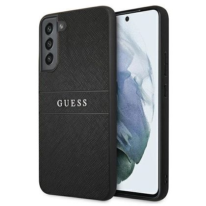 Guess GUHCS22SPSASBBK S22 S901czarny/black Saffiano Stripes