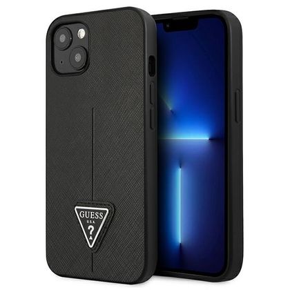Guess GUHCP13MPSATLK iPhone 13 / 14 / 156.1" czarny/black hardcase SaffianoTriangle Logo