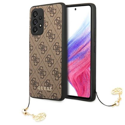 Guess GUHCA53GF4GBR A53 5G A536brązowy/brown hardcase 4G Charms Collection