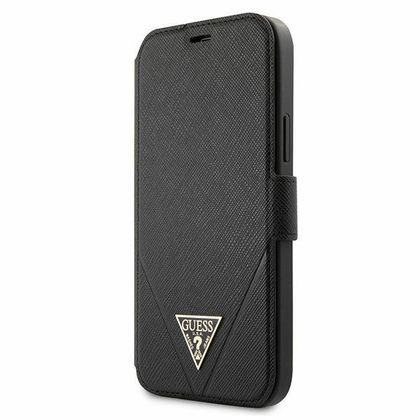 Guess GUFLBKP12LVSATMLBK iPhone 12 ProMax 6,7" czarny/black book Saffiano