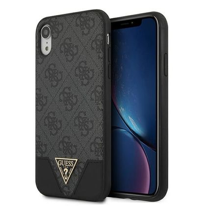 Guess GUHCI61PU4GHBK iPhone Xrszary/grey hardcase 4G Triangle Collection