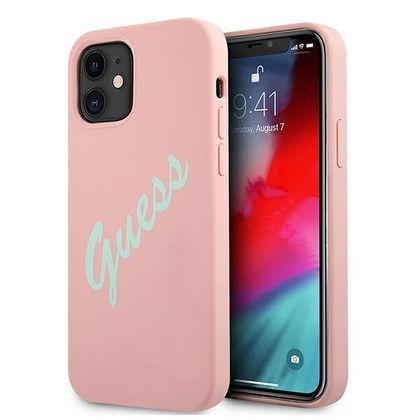 Guess GUHCP12SLSVSPG iPhone 12 mini5,4" różowo zielony/green pink hardcase Silicone Vintage