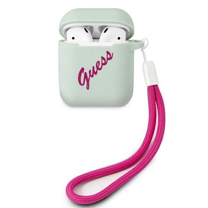 Guess GUACA2LSVSBF AirPods 1/2 coverniebieski fuksja/blue fuschia Silicone Vintage