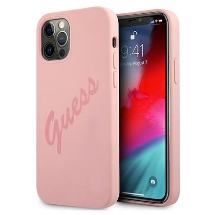 Guess GUHCP12LLSVSPI iPhone 12 Pro Max6,7" różowy/pink hardcase Script Vintage