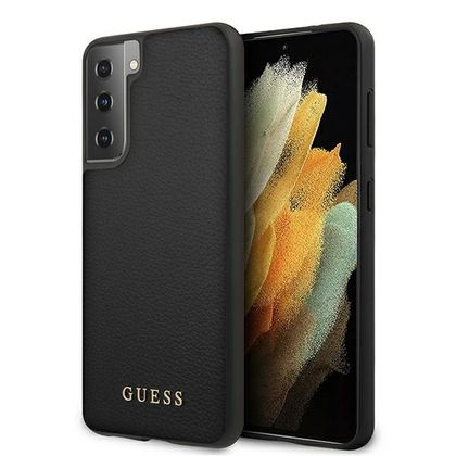 Guess GUHCS21SIGLBK S21 G991czarny/black hard case Iridescent