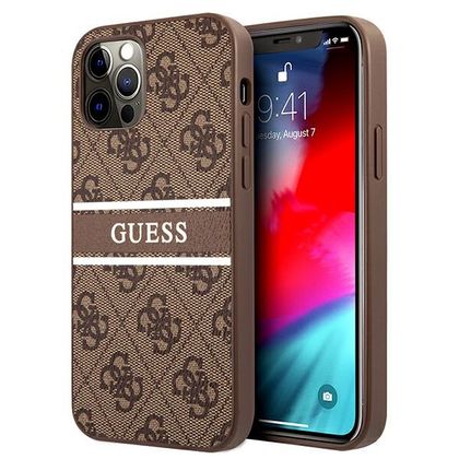 Guess GUHCP12L4GDBR iPhone 12 Pro Max6,7" brązowy/brown hardcase 4G Stripe