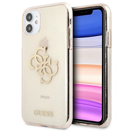 Guess GUHCN61PCUGL4GGO iPhone 11 6,1"/ Xr złoty/gold hard case Glitter 4G Big Logo
