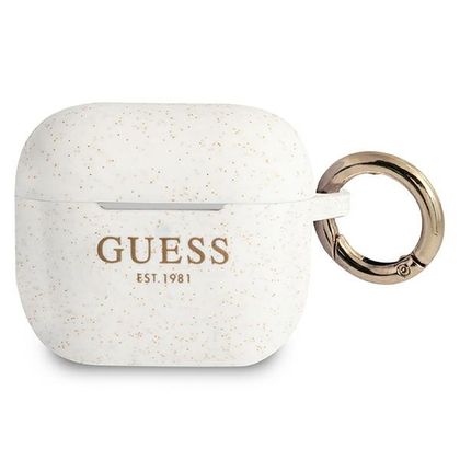 Guess GUA3SGGEH AirPods 3 coverbiały/white Silicone Glitter