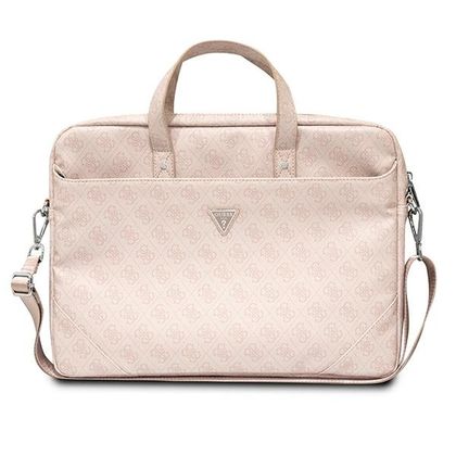 Guess Torba GUCB15P4TP 16" różowy/pink Saffiano 4G Triangle Logo