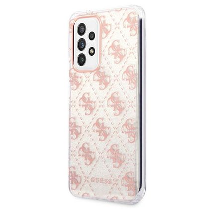 Guess GUHCA53PCU4GLPI A53 5G A536różowy/pink hard case 4G Glitter
