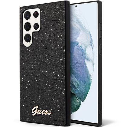 Guess GUHCS23LHGGSHK S23 Ultra S918 czarny/black hard case Glitter Script