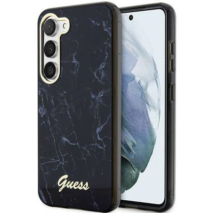Guess GUHCS23MPCUMAK S23 +S916czarny/black hardcase Marble
