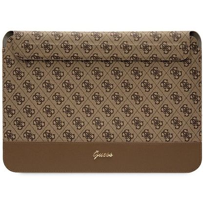 Guess Sleeve GUCS14PS4SGW 14" brązowy/brown 4G Stripe Metal Logo