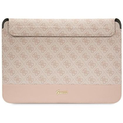 Guess Sleeve GUCS14PS4SGP 14" różowy/pink 4G Stripe Metal Logo