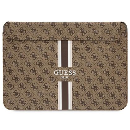 Guess Sleeve GUCS14P4RPSW 14" brązowy/brown 4G Printed Stripes