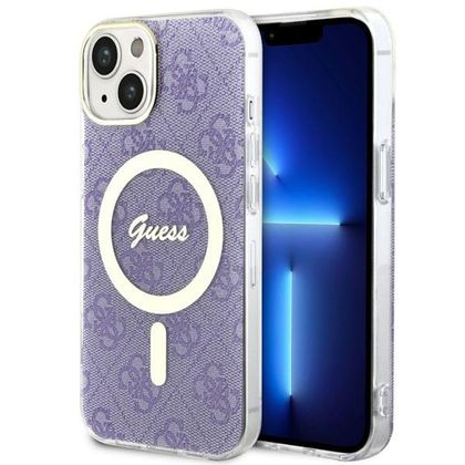 Guess GUHMP14MH4STU iPhone 14 Plus/ 15 Plus 6.7" purpurowy/purple hardcase 4G MagSafe