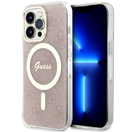 Guess GUHMP13LH4STP iPhone 13 Pro / 136.1" różowy/pink hardcase 4G MagSafe