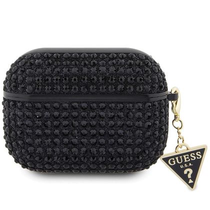 Guess GUAP2HDGTPK AirPods Pro 2 (2022/2023) cover czarny/black Rhinestone Triangle Charm
